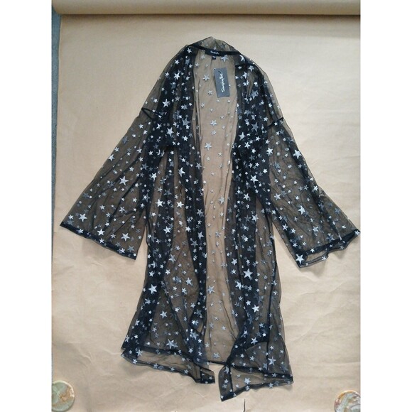 Simply Be Jackets & Blazers - Simply Be Mesh Midi Duster Size 14 Black Celestial Whimsy Goth Fairy Romantic